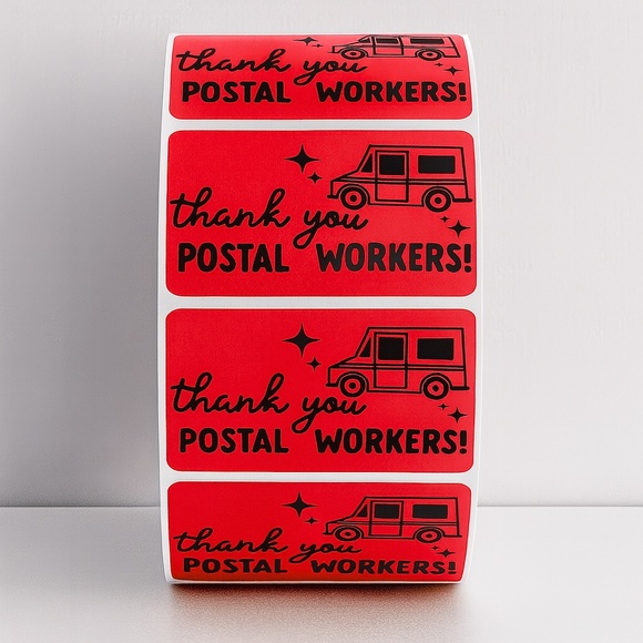 Thank You Postal Workers Stickers – Mail Carrier Appreciation Labels for Package - Picture 6 of 11